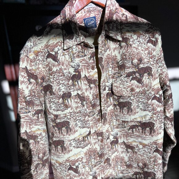 Vintage J.Crew Camo Western Pattern Shacket - Picture 1 of 7